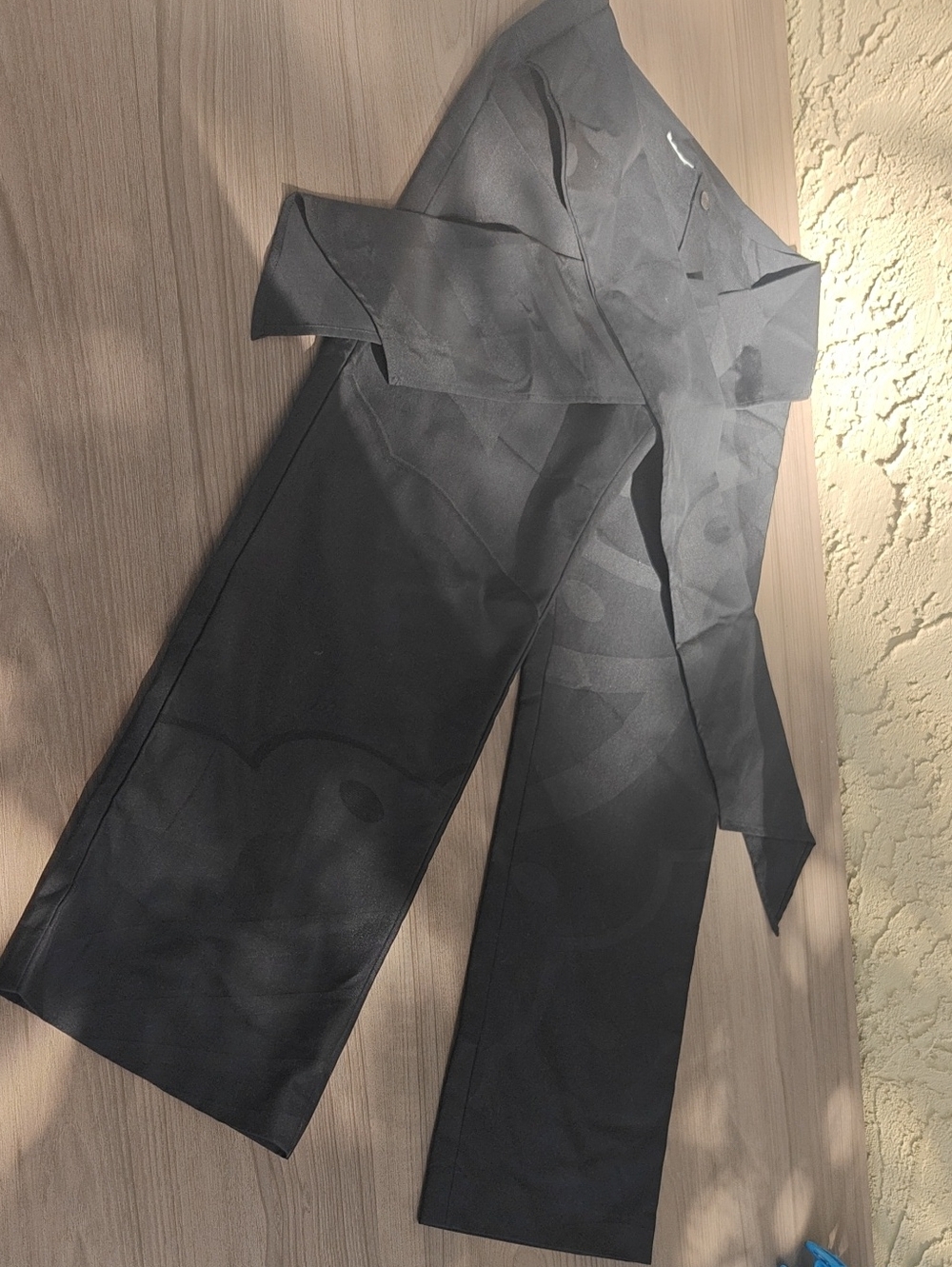 Issey Miyake Black Wide-Leg Chinos